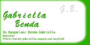 gabriella benda business card